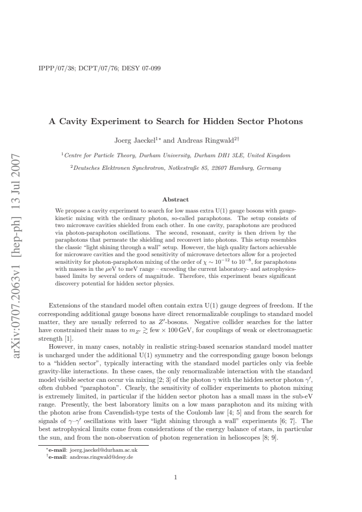 First page