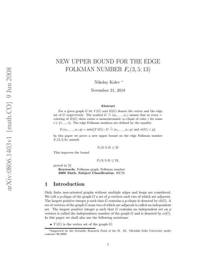 First page