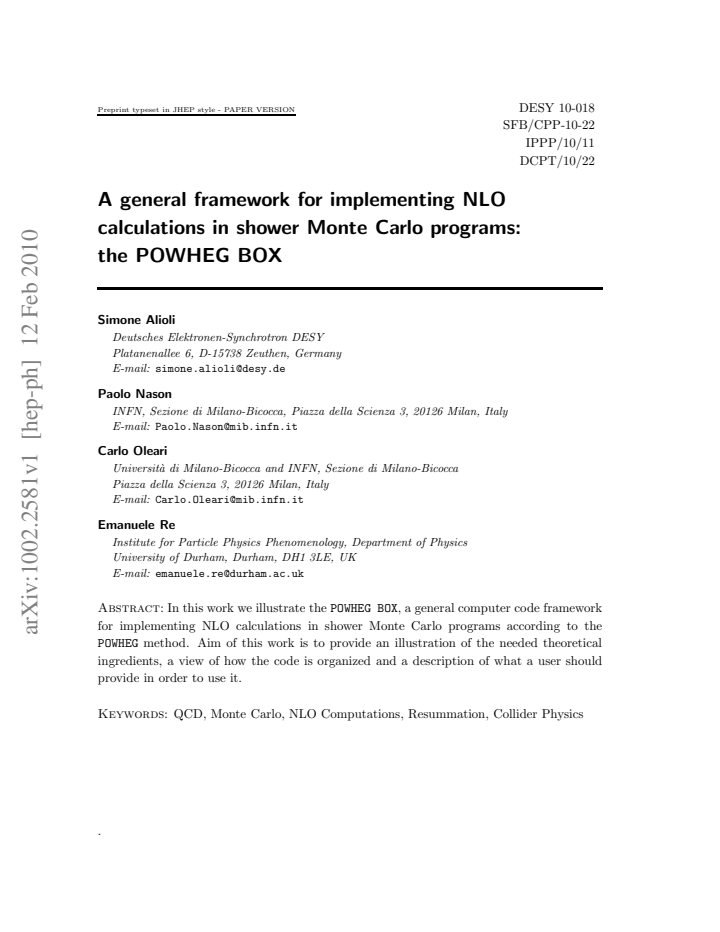 First page