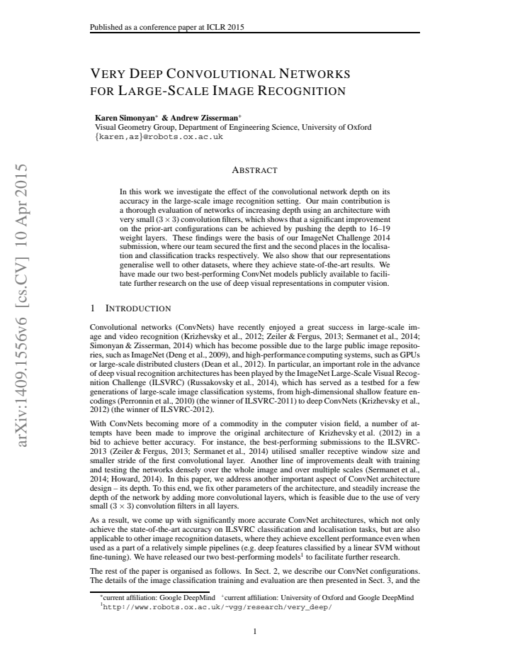 First page