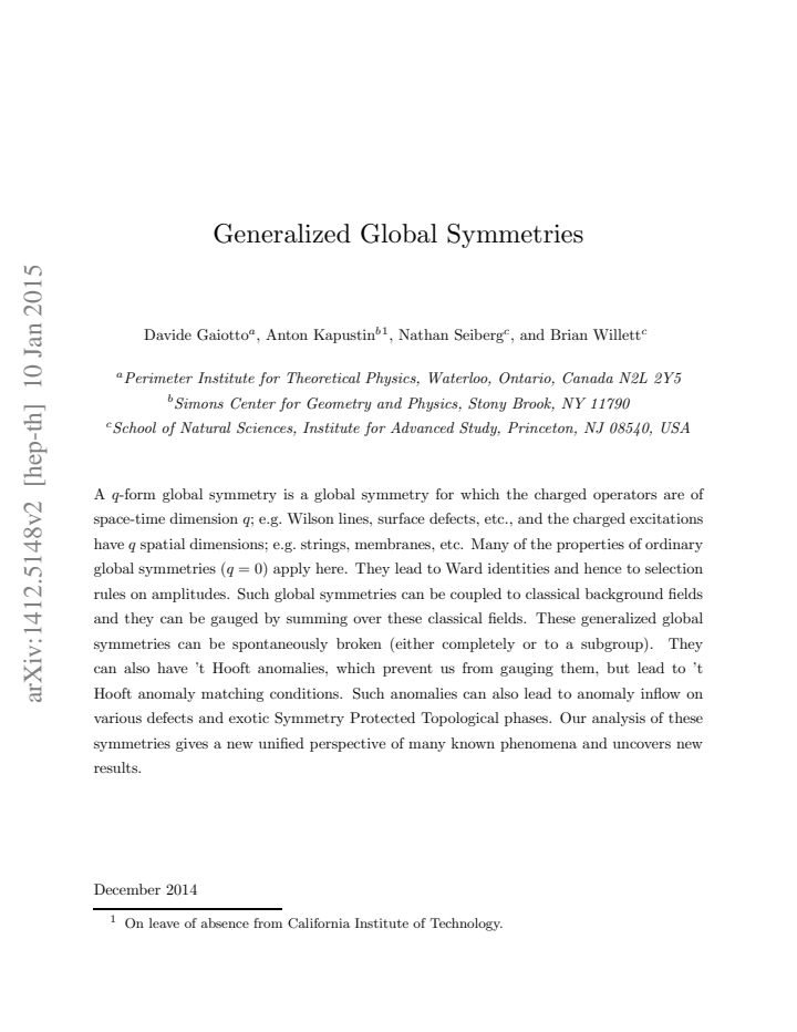 First page