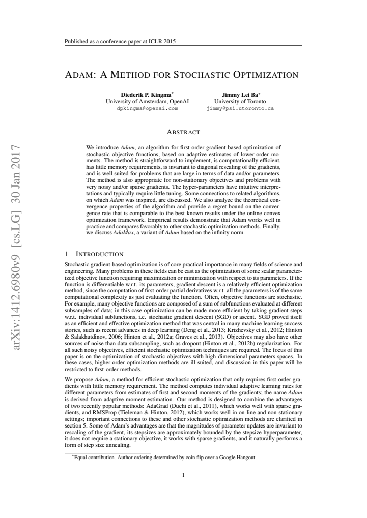 First page