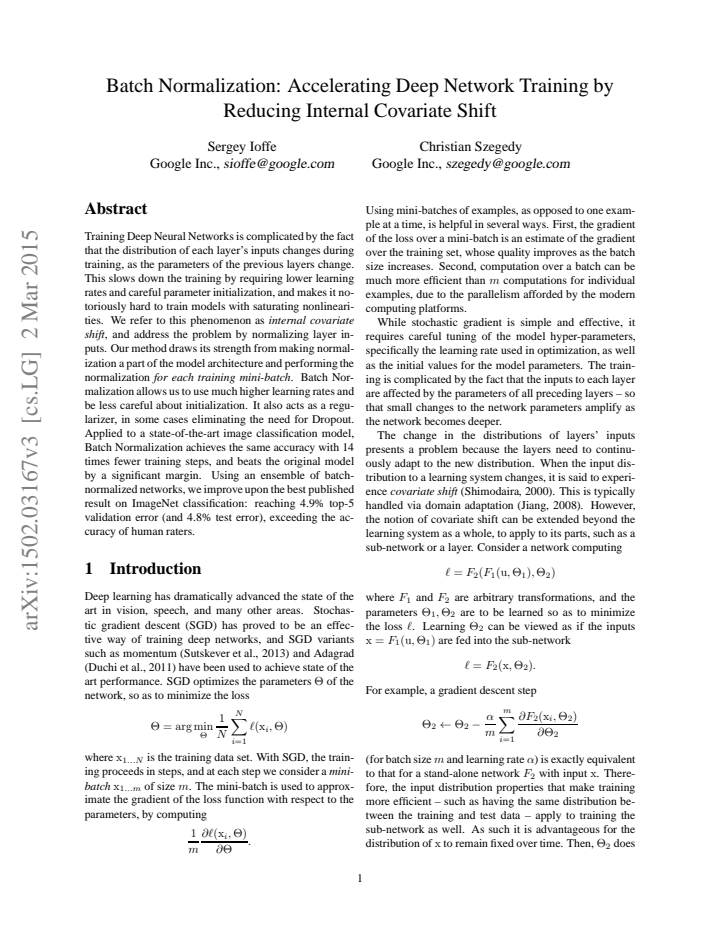 First page