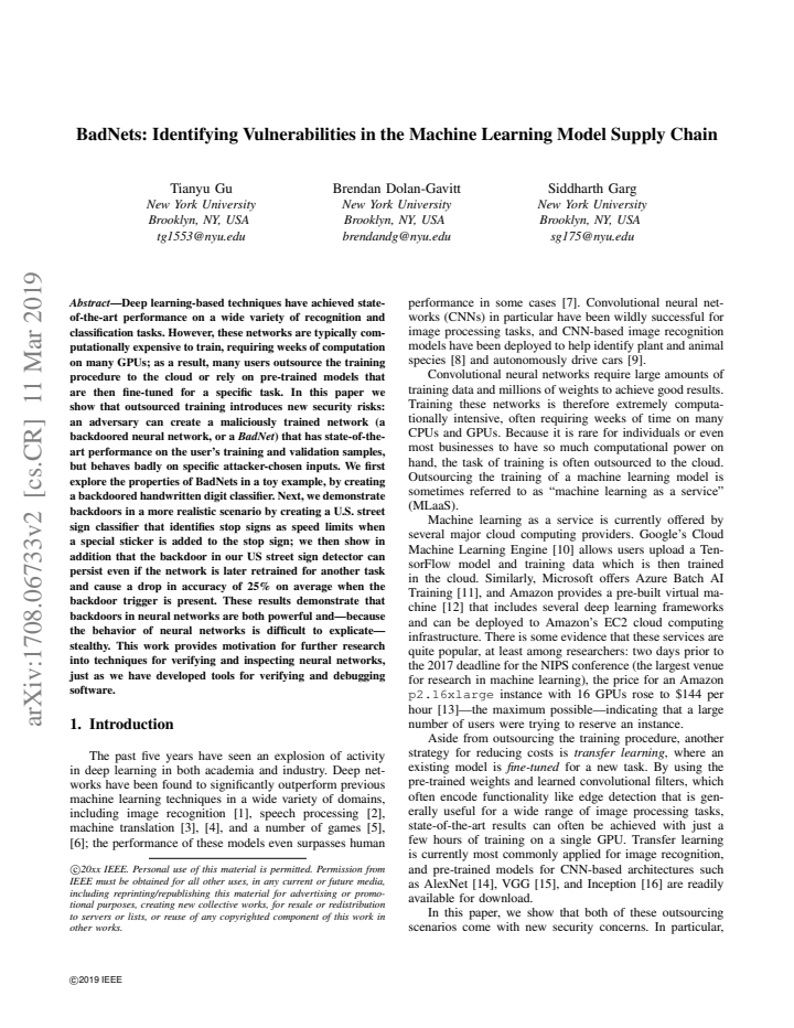 First page