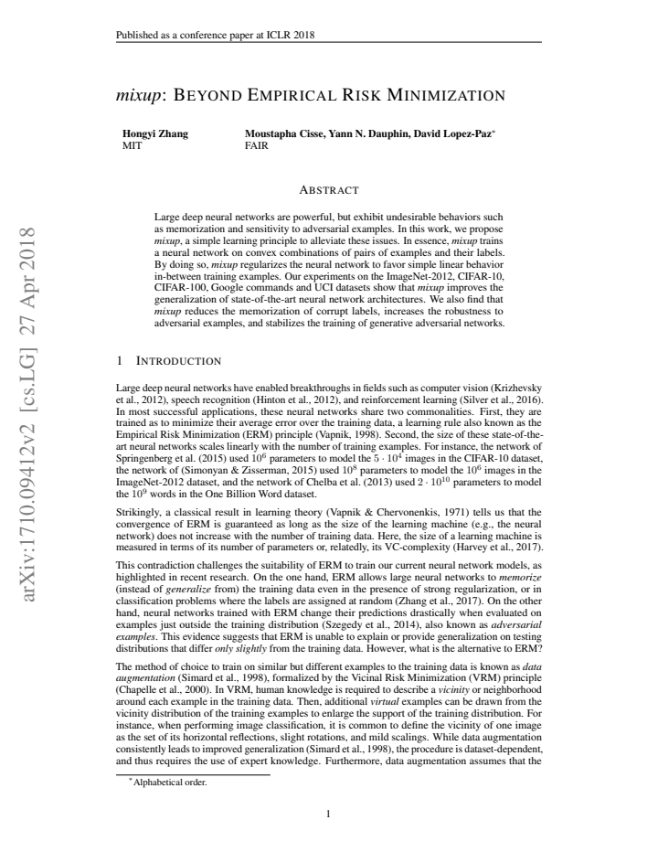 First page