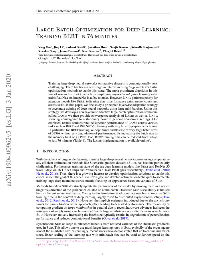 First page