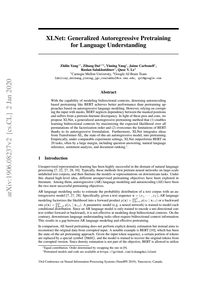 First page