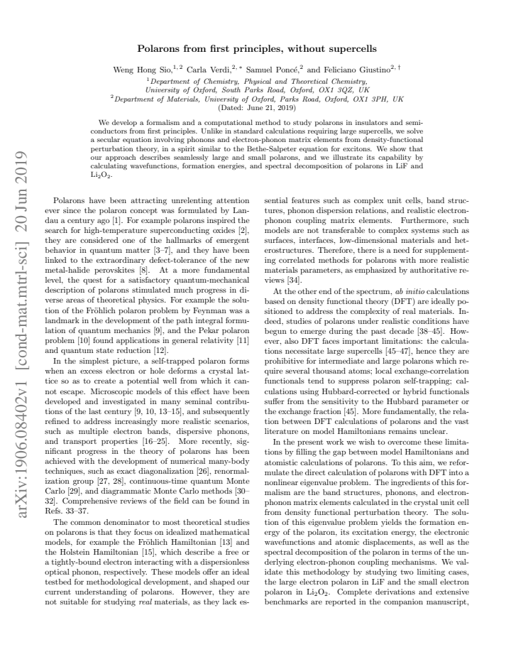 First page