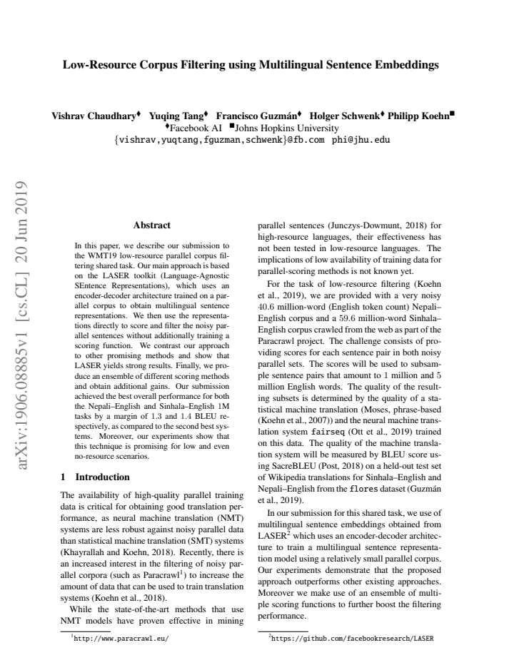 First page