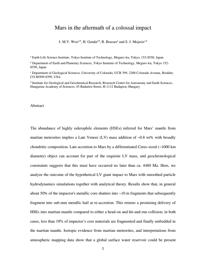 First page