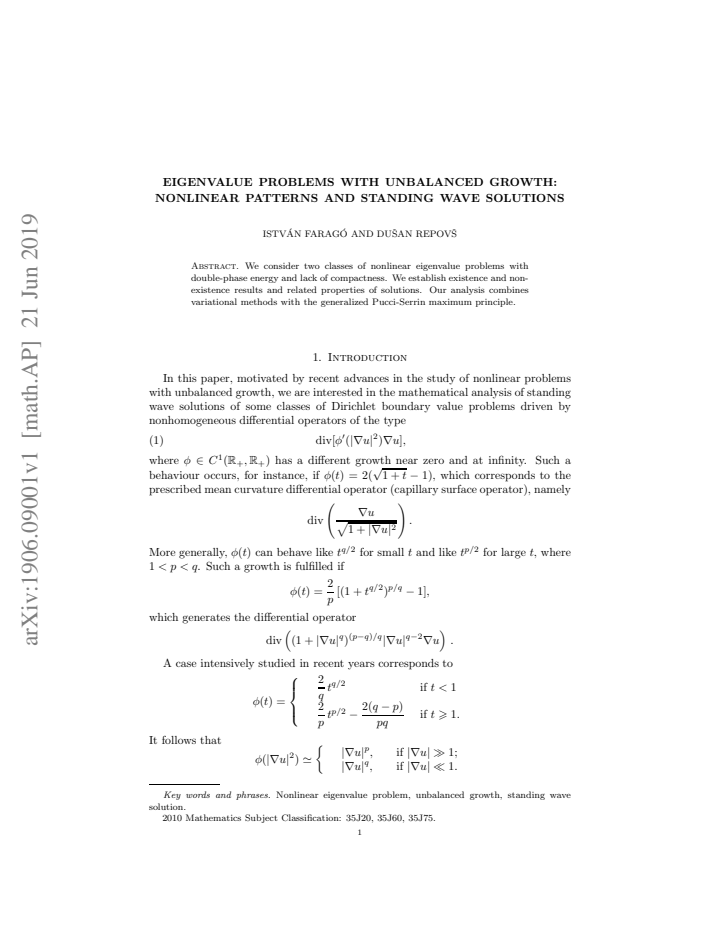 First page