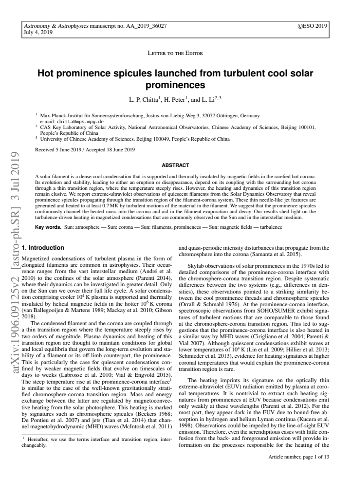 First page