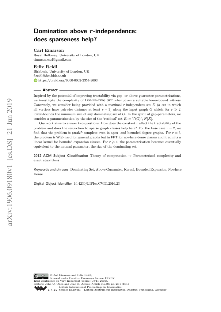 First page