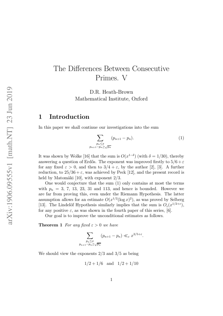 First page