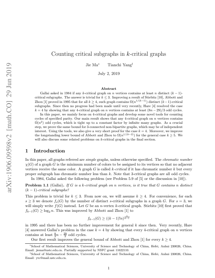 First page