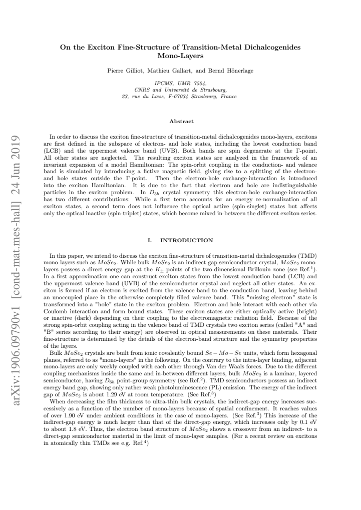 First page