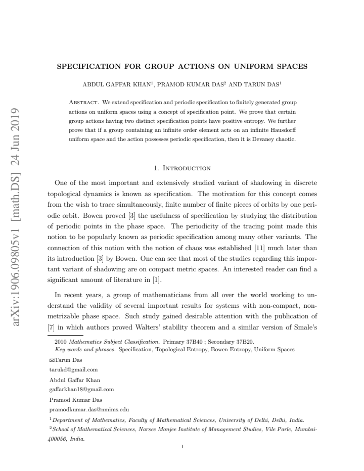 First page