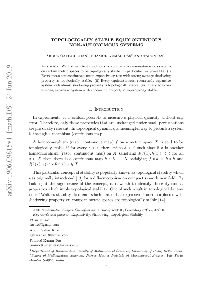 First page