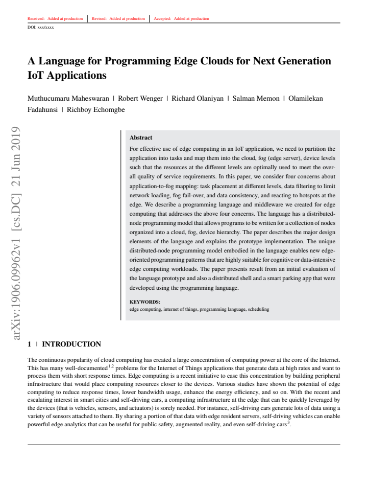 First page
