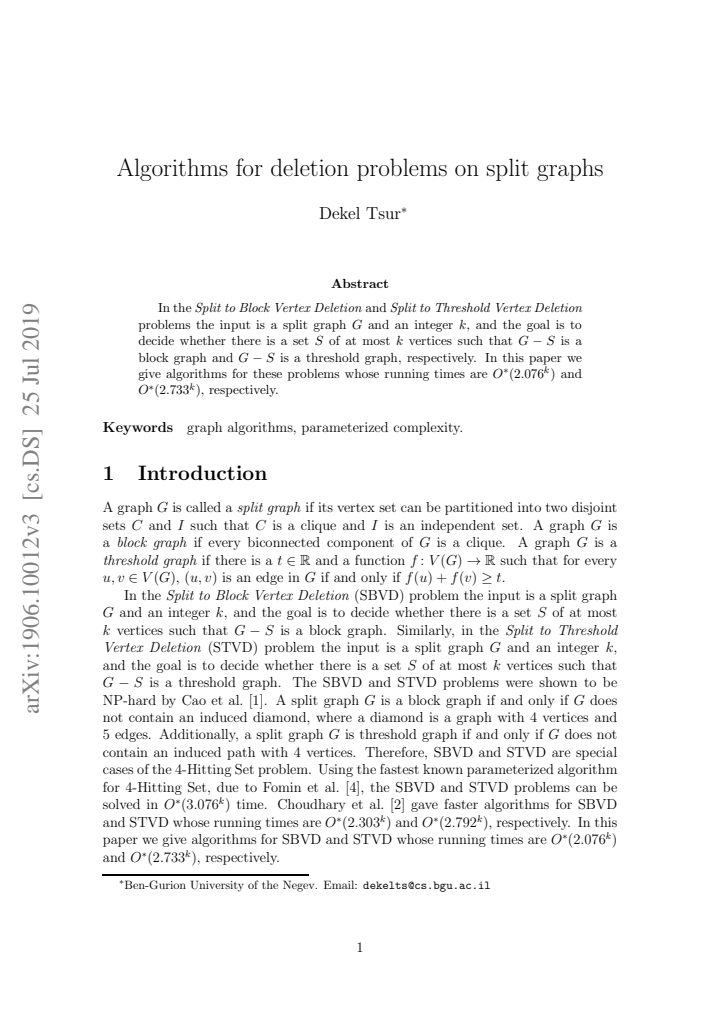 First page
