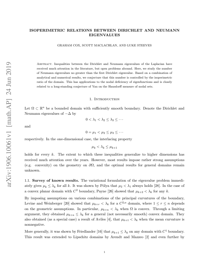 First page