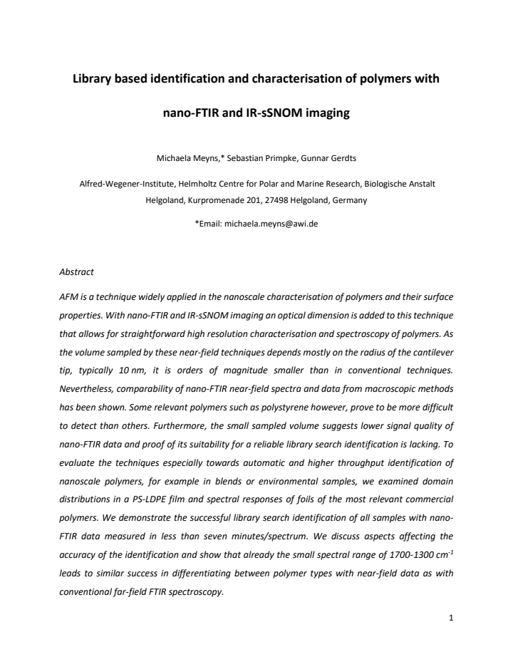 First page