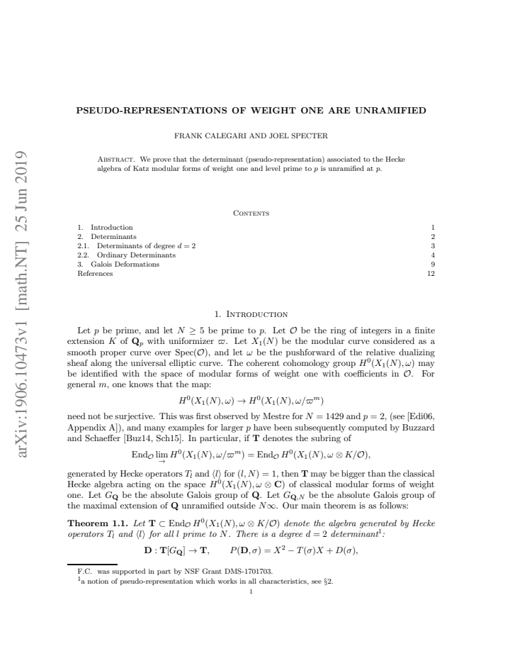First page