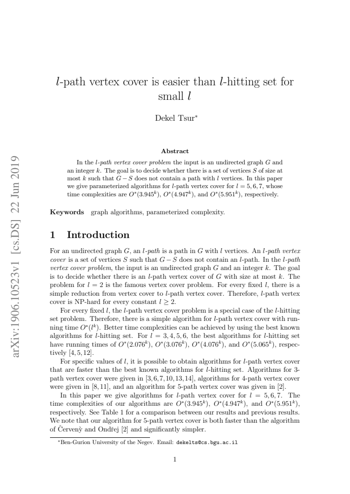 First page