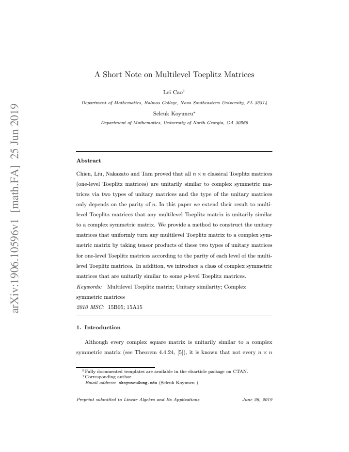 First page