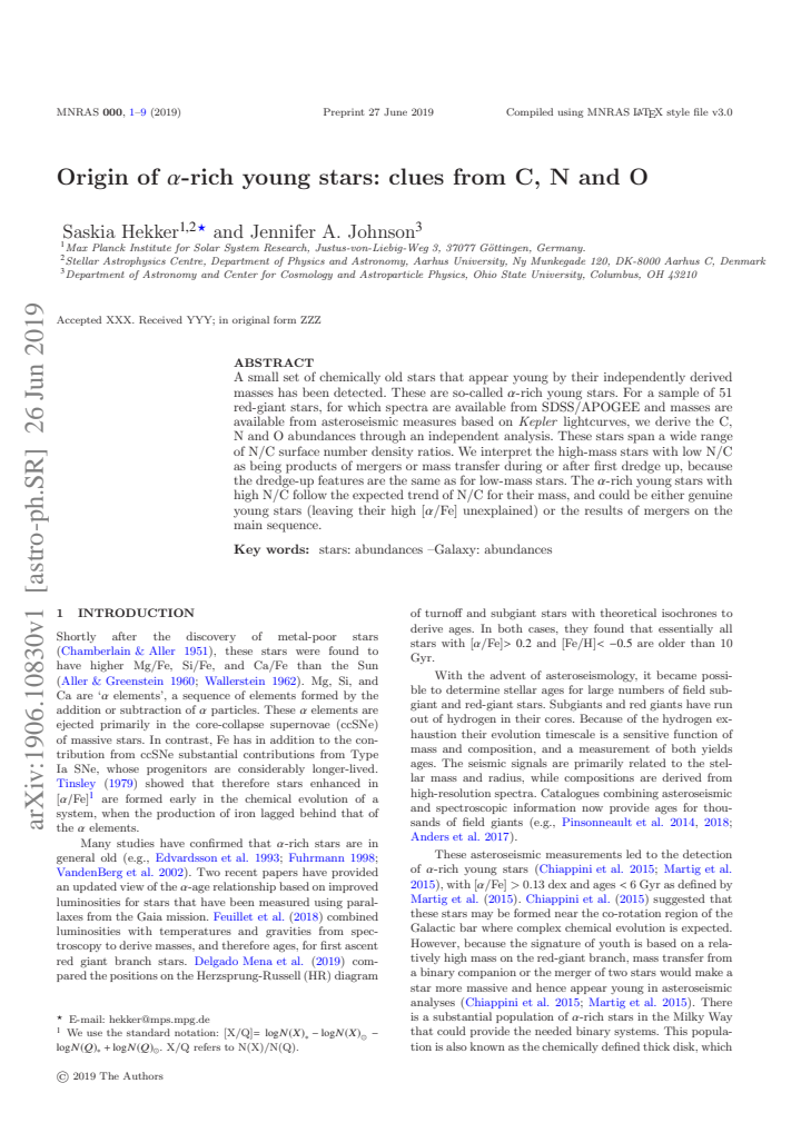 First page