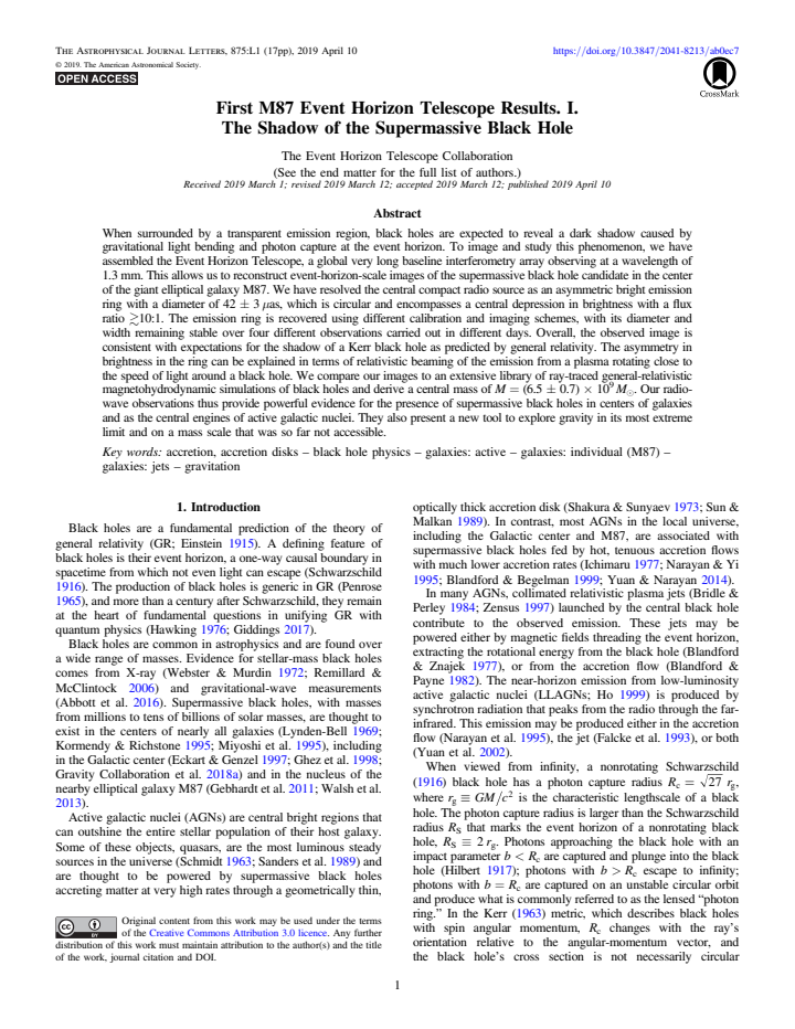 First page