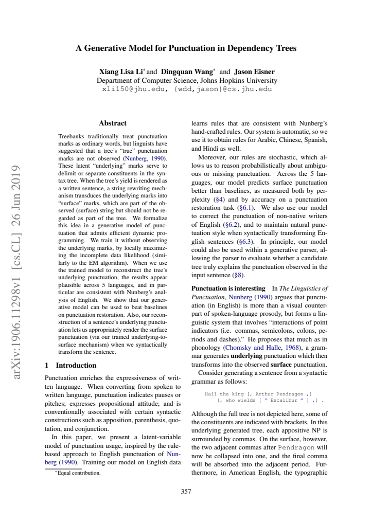 First page