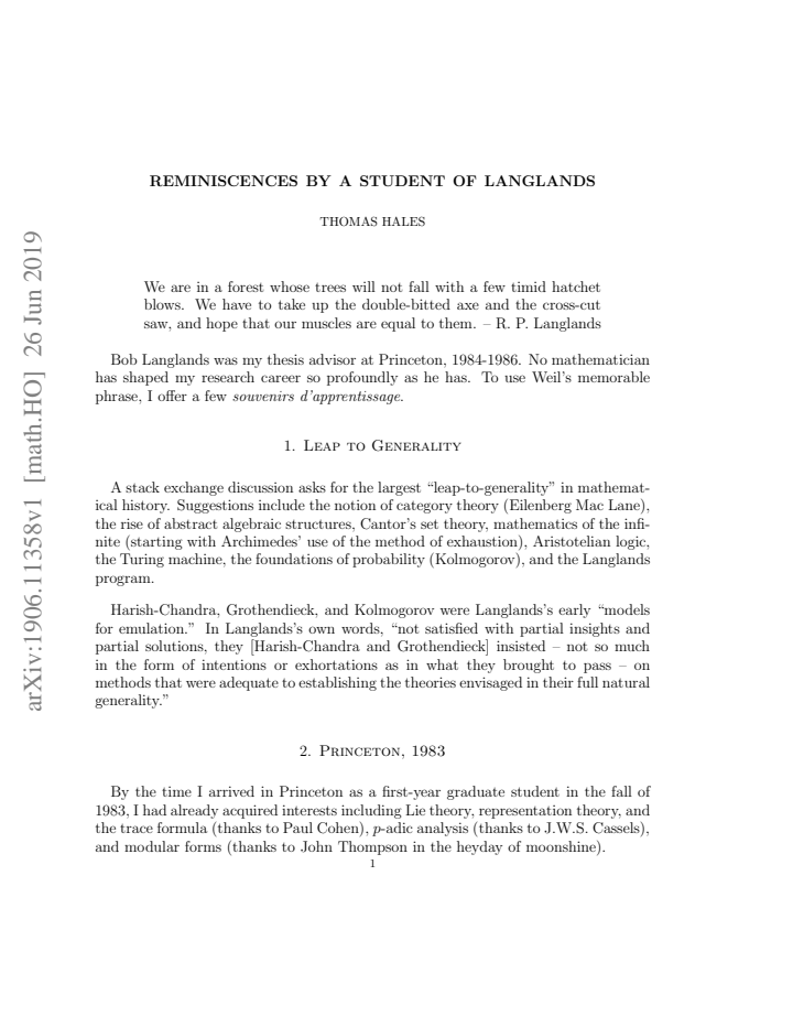 First page