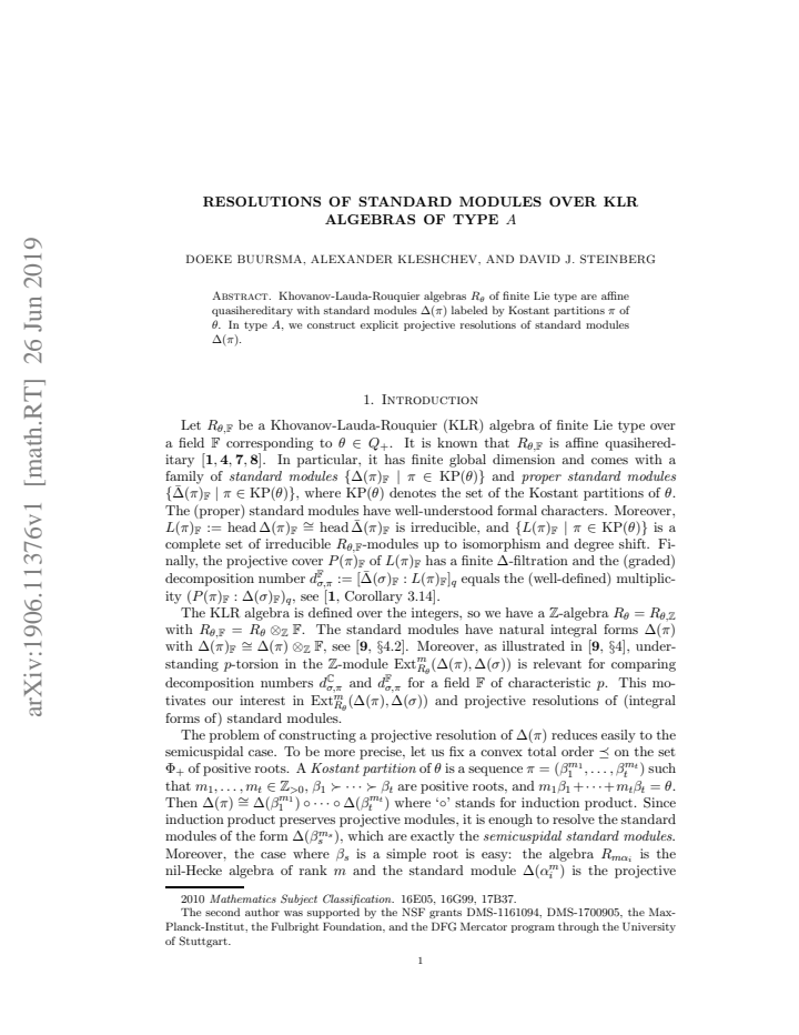 First page