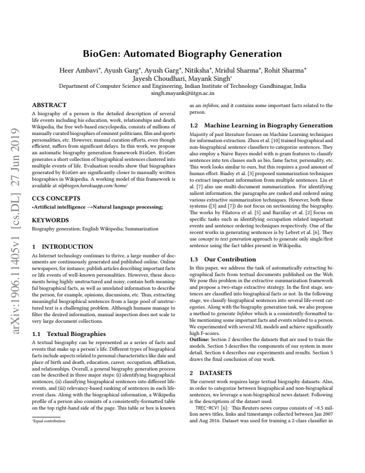 First page