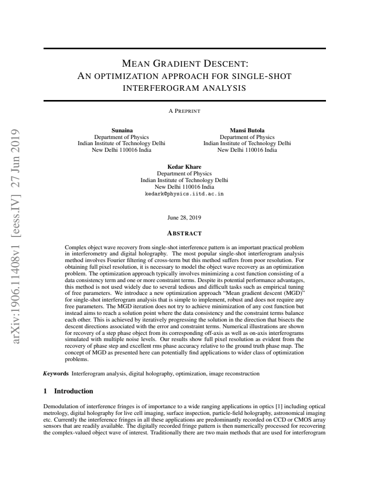 First page