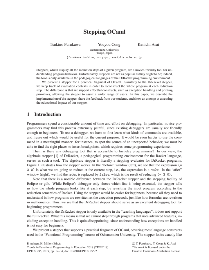 First page