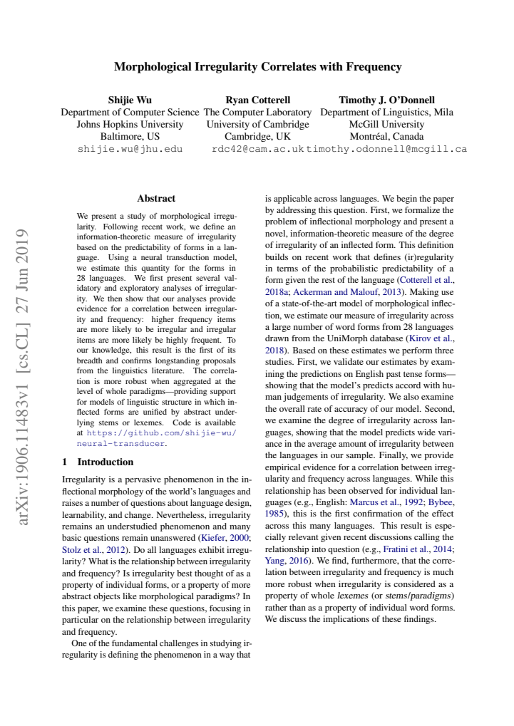 First page