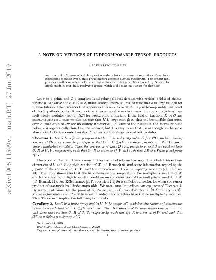 First page