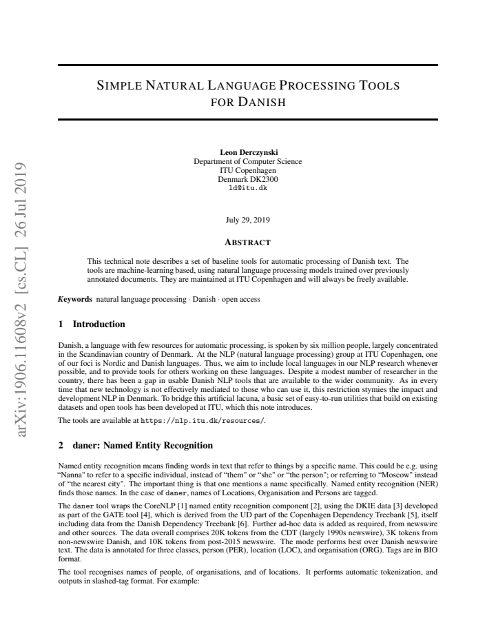 First page