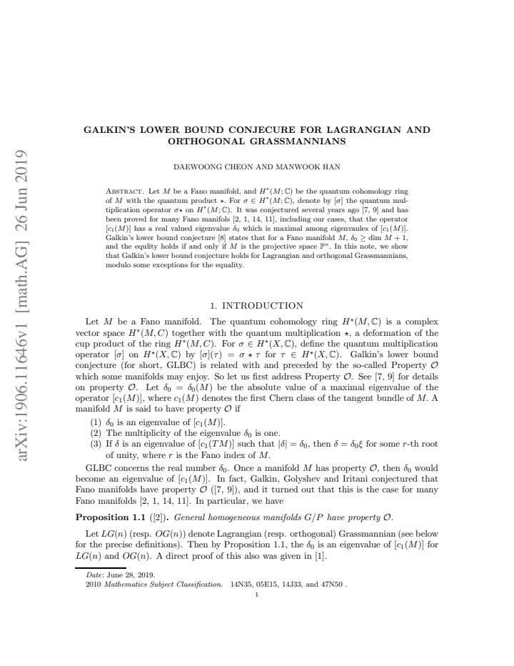 First page