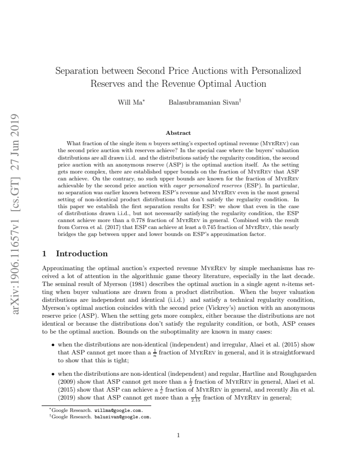 First page