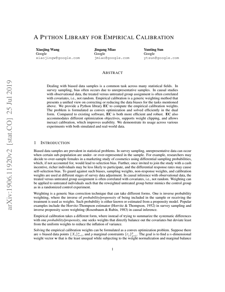 First page