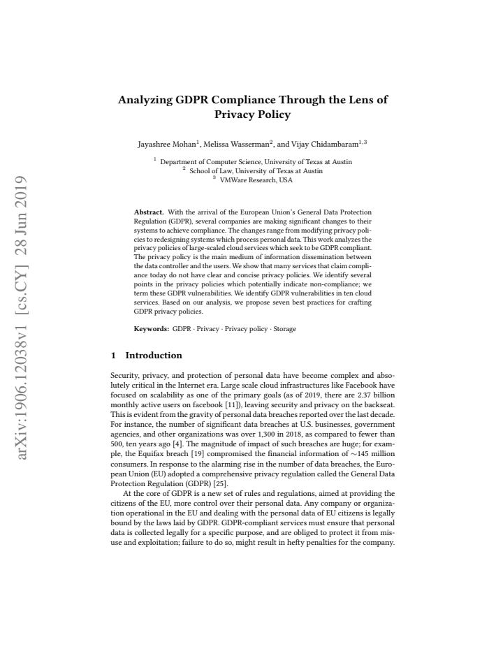 First page