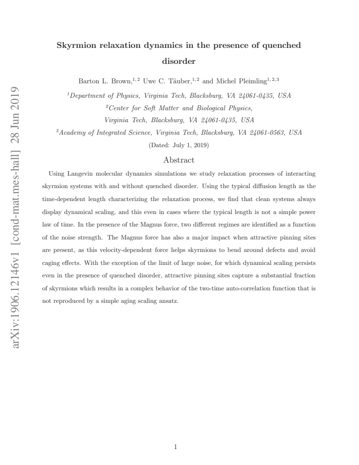 First page