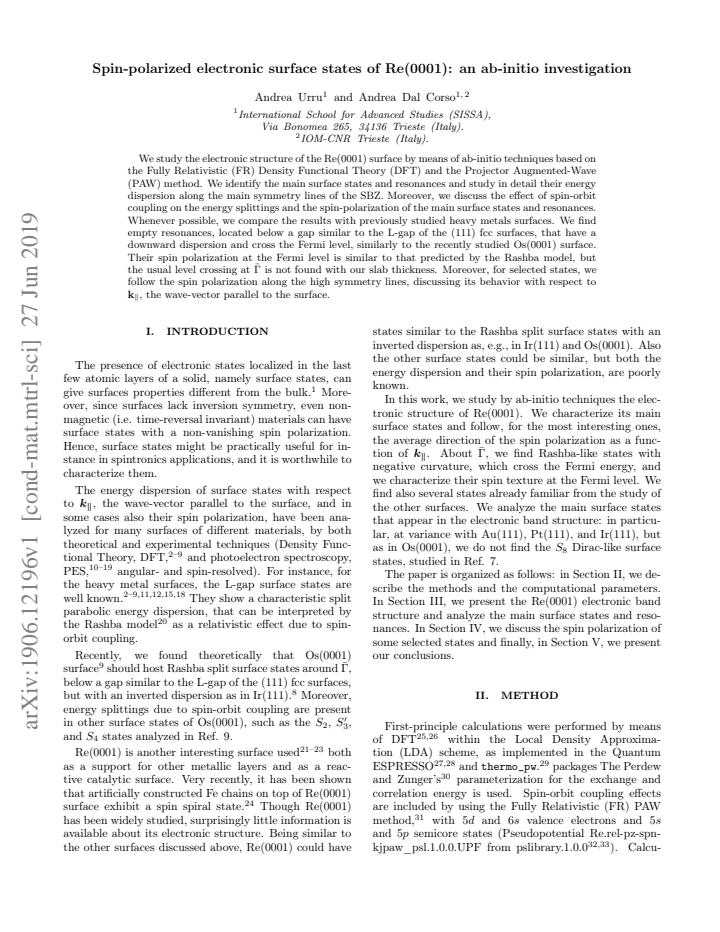 First page