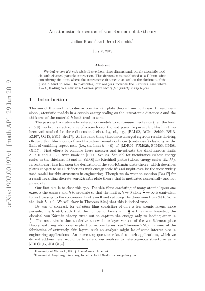 First page