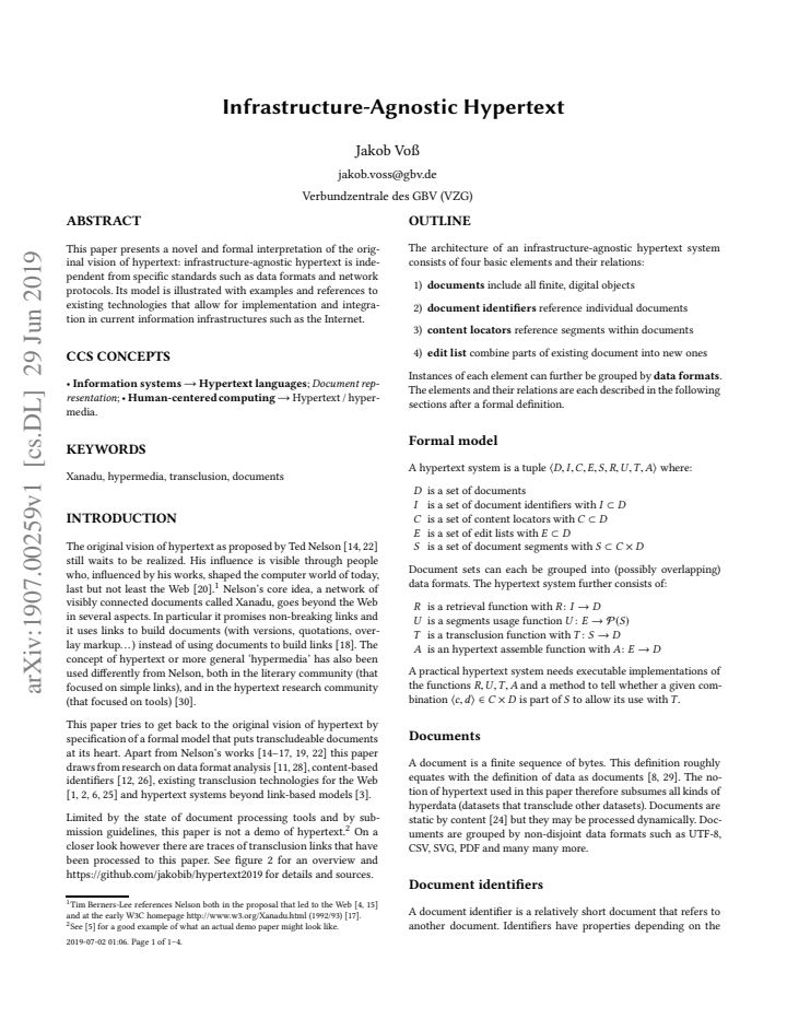 First page