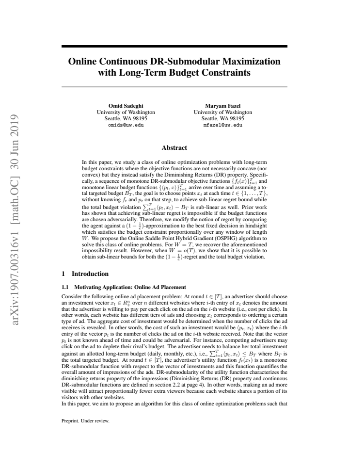 First page