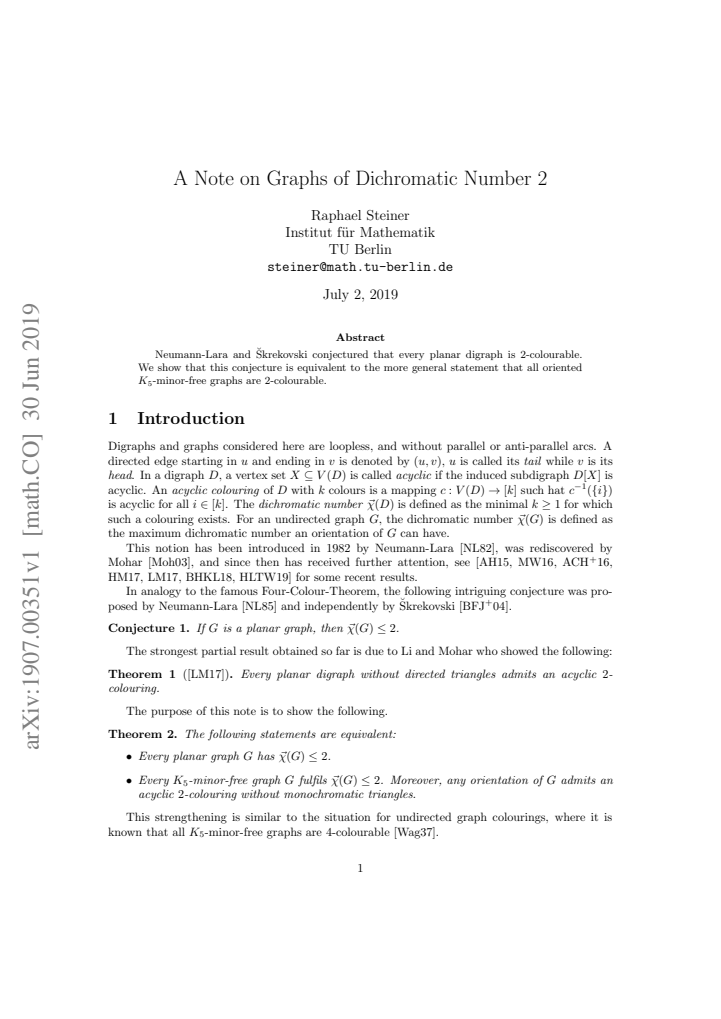 First page